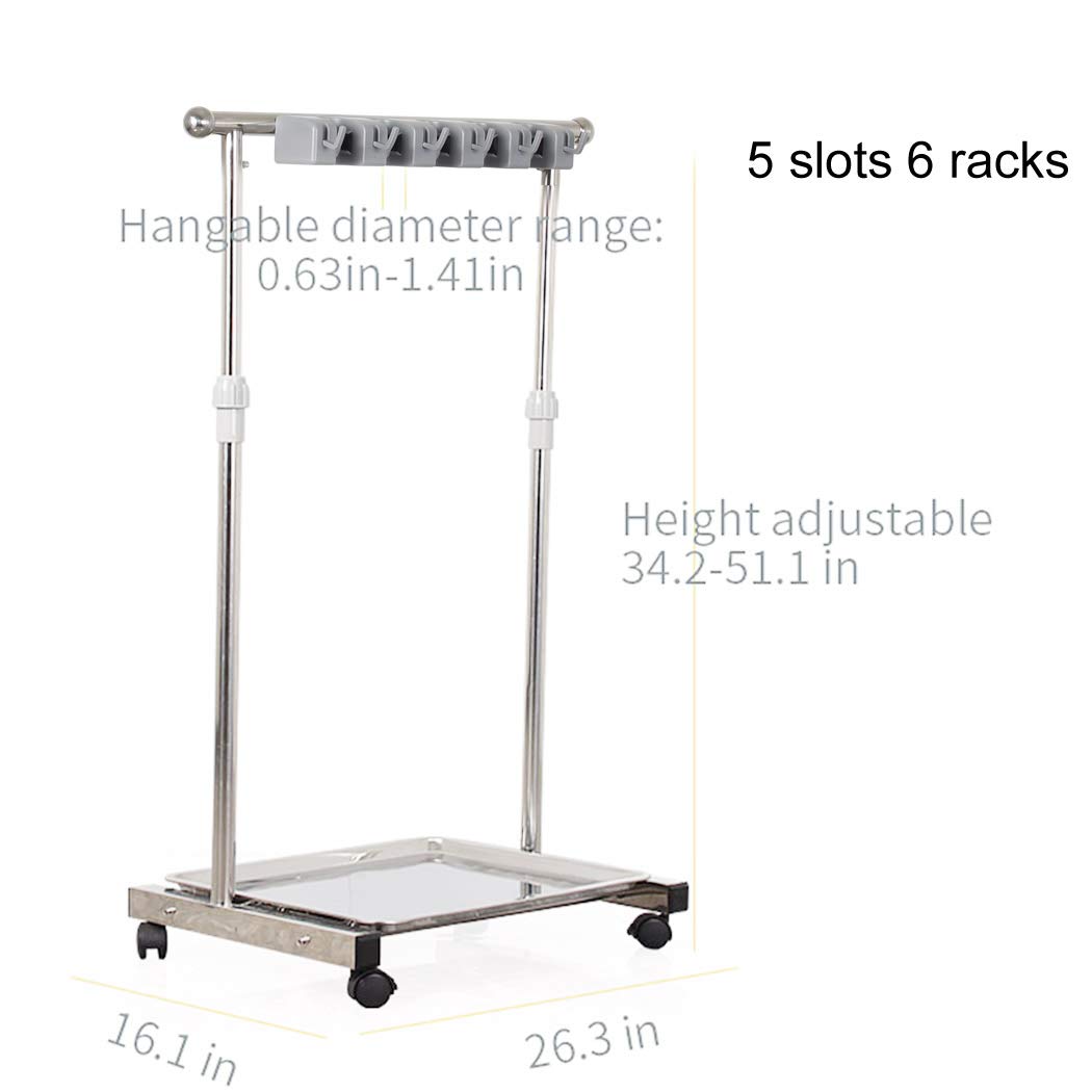 broom and mop holder put wet mops movable Commercial mop rack cleaning tool cart storage for garden garage organizer mop drain rack