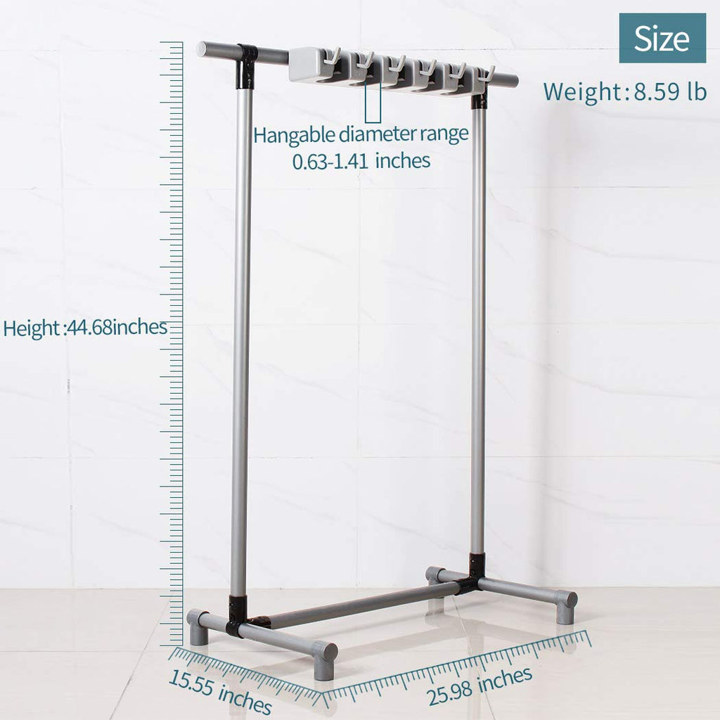 broom and mop holder put wet mops movable Commercial mop rack cleaning tool cart storage for garden garage organizer mop drain rack